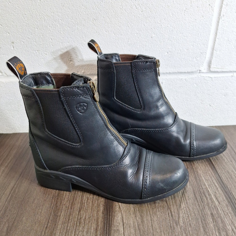 Ariat Heritage IV Zip Paddock Boots Black Leather Kids US 3 10001834 Equestrian - Picture 10 of 10